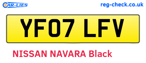 YF07LFV are the vehicle registration plates.