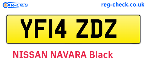 YF14ZDZ are the vehicle registration plates.