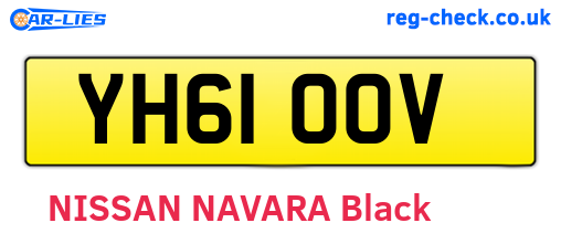 YH61OOV are the vehicle registration plates.