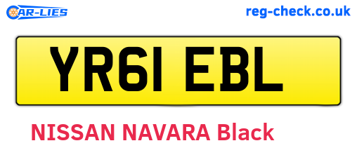 YR61EBL are the vehicle registration plates.
