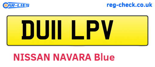 DU11LPV are the vehicle registration plates.