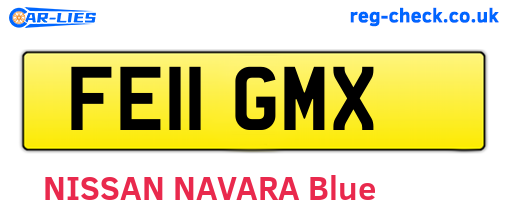 FE11GMX are the vehicle registration plates.