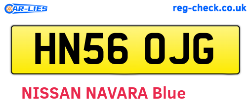 HN56OJG are the vehicle registration plates.