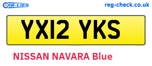 YX12YKS are the vehicle registration plates.