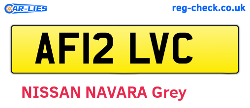 AF12LVC are the vehicle registration plates.