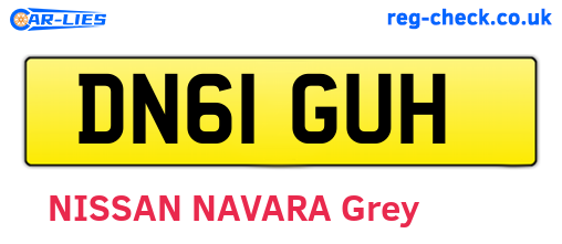DN61GUH are the vehicle registration plates.