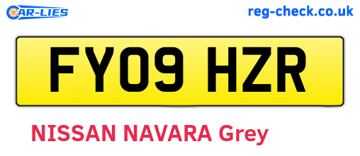 FY09HZR are the vehicle registration plates.