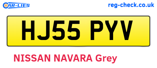 HJ55PYV are the vehicle registration plates.