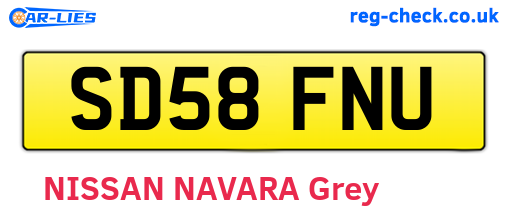 SD58FNU are the vehicle registration plates.
