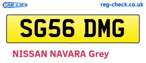 SG56DMG are the vehicle registration plates.