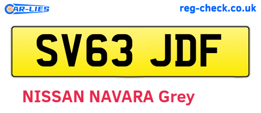 SV63JDF are the vehicle registration plates.