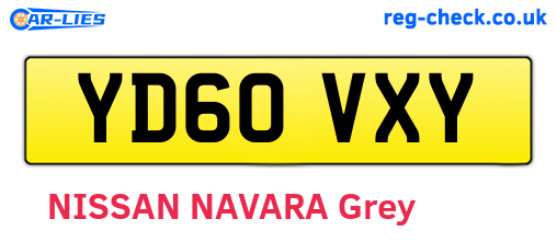 YD60VXY are the vehicle registration plates.