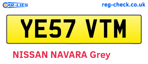 YE57VTM are the vehicle registration plates.