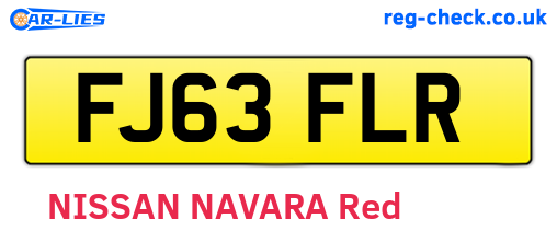 FJ63FLR are the vehicle registration plates.