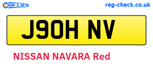 J90HNV are the vehicle registration plates.