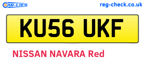 KU56UKF are the vehicle registration plates.