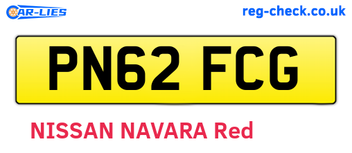 PN62FCG are the vehicle registration plates.