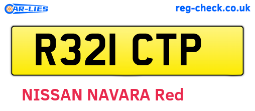 R321CTP are the vehicle registration plates.