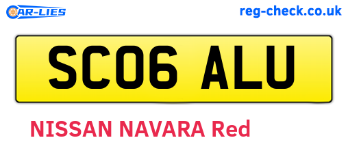 SC06ALU are the vehicle registration plates.
