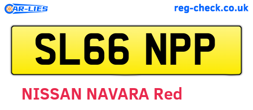 SL66NPP are the vehicle registration plates.