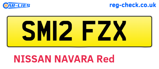 SM12FZX are the vehicle registration plates.
