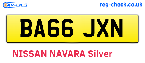 BA66JXN are the vehicle registration plates.