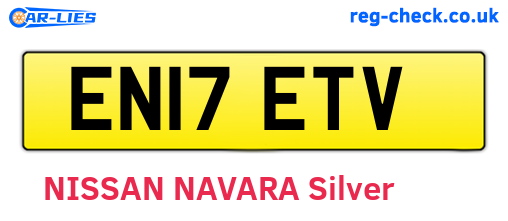 EN17ETV are the vehicle registration plates.