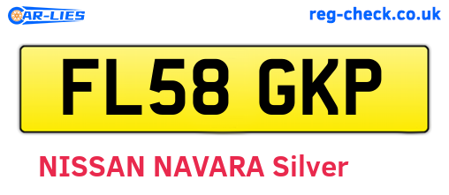 FL58GKP are the vehicle registration plates.