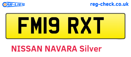 FM19RXT are the vehicle registration plates.
