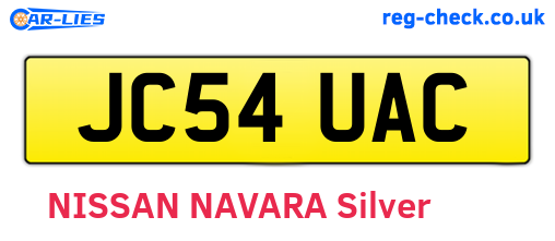 JC54UAC are the vehicle registration plates.