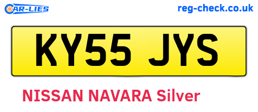 KY55JYS are the vehicle registration plates.