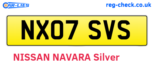 NX07SVS are the vehicle registration plates.