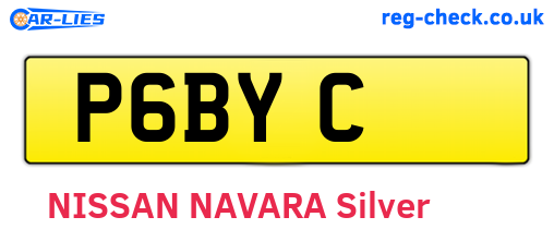 P6BYC are the vehicle registration plates.