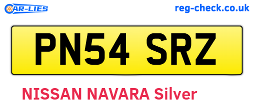 PN54SRZ are the vehicle registration plates.