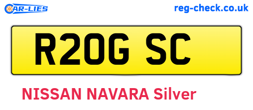 R20GSC are the vehicle registration plates.