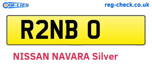 R2NBO are the vehicle registration plates.