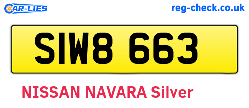 SIW8663 are the vehicle registration plates.