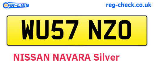 WU57NZO are the vehicle registration plates.