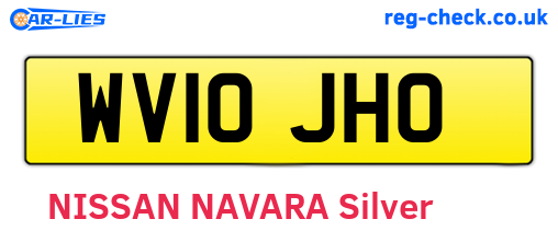 WV10JHO are the vehicle registration plates.