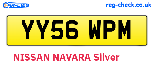 YY56WPM are the vehicle registration plates.