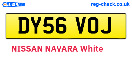 DY56VOJ are the vehicle registration plates.