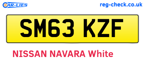 SM63KZF are the vehicle registration plates.
