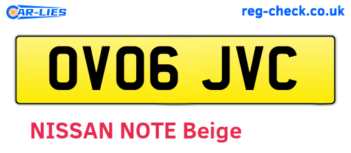 OV06JVC are the vehicle registration plates.