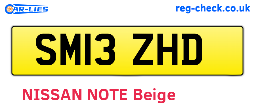 SM13ZHD are the vehicle registration plates.