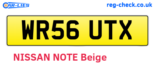 WR56UTX are the vehicle registration plates.