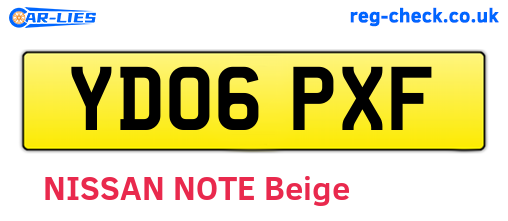 YD06PXF are the vehicle registration plates.