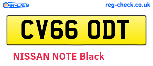 CV66ODT are the vehicle registration plates.