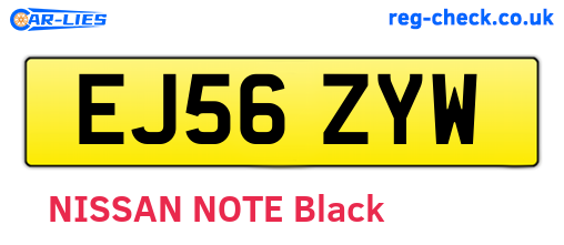 EJ56ZYW are the vehicle registration plates.
