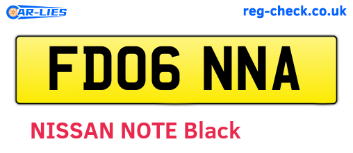 FD06NNA are the vehicle registration plates.