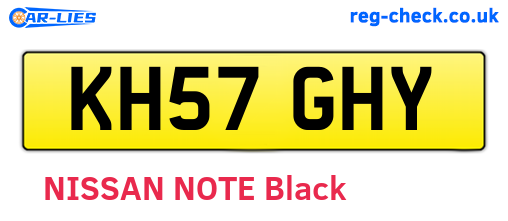 KH57GHY are the vehicle registration plates.